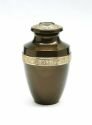 Brown Floral Band Urn
